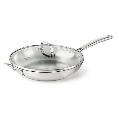 Calphalon Stainless Steel 12" Fry Pan with Lid & Reviews Wayfair