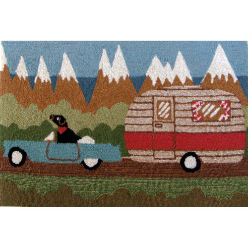 Liora Manne Frontporch Green Camping Dog Rug & Reviews Wayfair