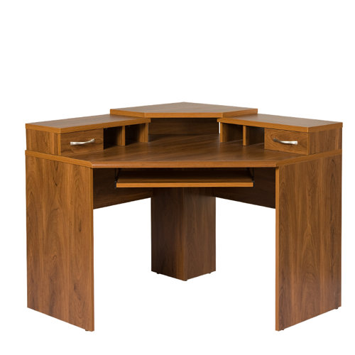 OS Home & Office Furniture Office Adaptations Corner Computer Desk with Monitor Platform