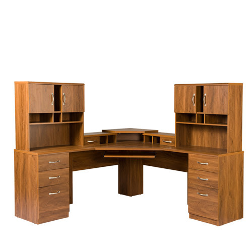 OS Home & Office Furniture Office Adaptations Corner Computer Desk with Monitor Platform