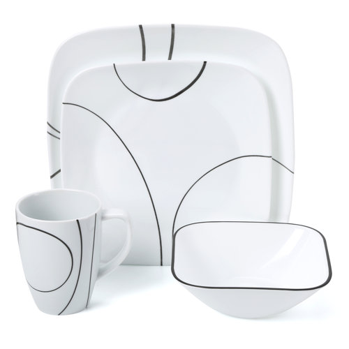 Corelle Simple Lines 16 Piece Dinnerware Set & Reviews Wayfair