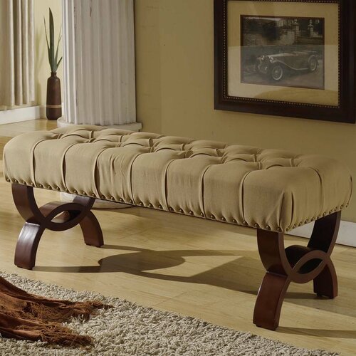 HomePop Carolina Upholstered Entryway Bench &amp; Reviews | Wayfair