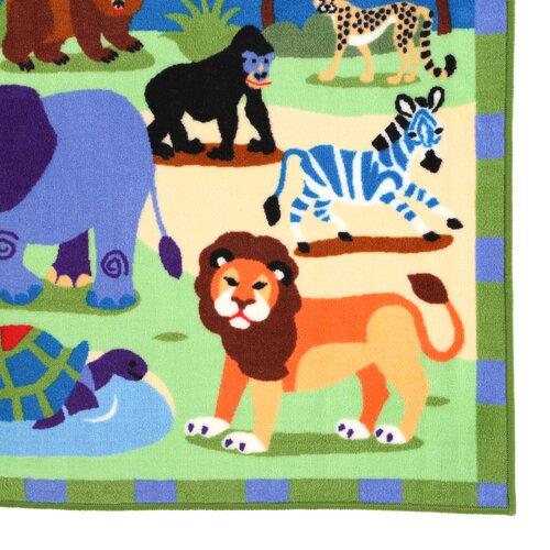 Fun Rugs Olive Kids Wild Animals Jungle Area Rug & Reviews 