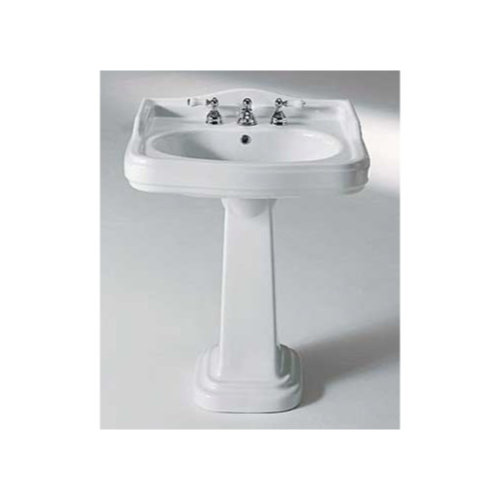 GSI Collection Old Antea Classic Style Curved Ceramic Pedestal Sink