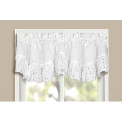 United Curtain Co. Vienna Rod Pocket Ruffled 60" Curtain Valance ...