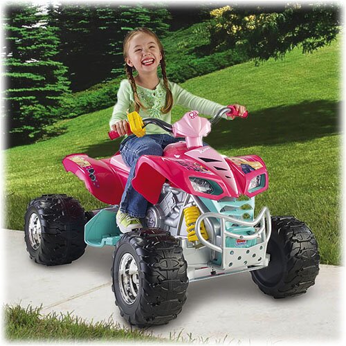 Fisher-Price Power Wheels Barbie Kawasaki KFX 12V Battery Powered ATV