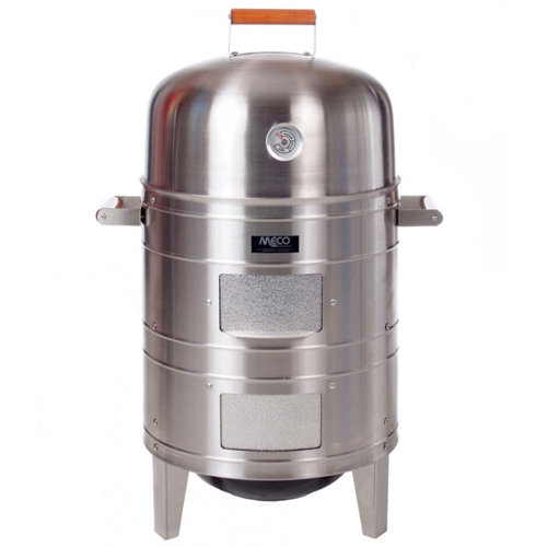 Meco Stainless Steel Charcoal Water Smoker with Grill & Reviews Wayfair