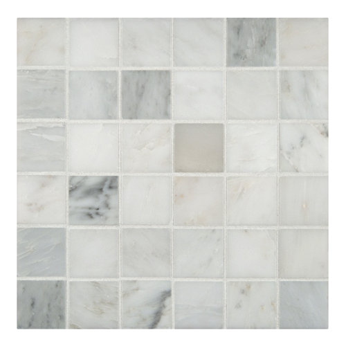 2 quot x 2 quot marble honed mosaic in arabescato carrara wayfair 2 quot x 2 quot marble honed mosaic in arabescato carrara wayfair