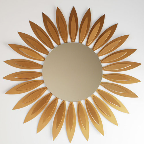 Ashton Sutton Contemporary Sunflower Wall Mirror & Reviews Wayfair