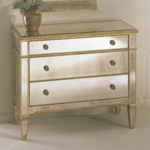 Mirrored 3 Drawer Hall Chest Wayfair