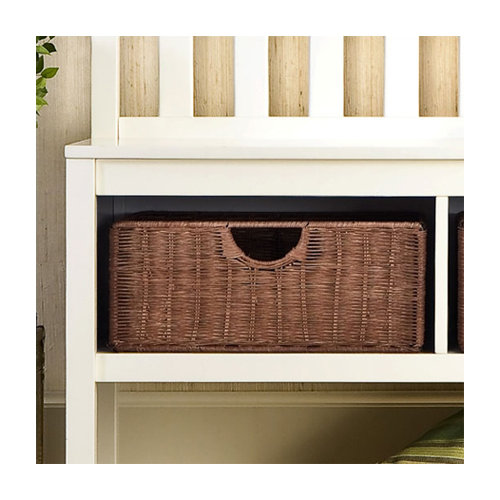Wildon Home ® Hampton Storage Bench with Rattan Baskets & Reviews Wayfair