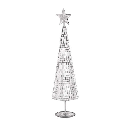 Woodland Imports Mosaic Mirror Christmas Tree with Star & Reviews Wayfair