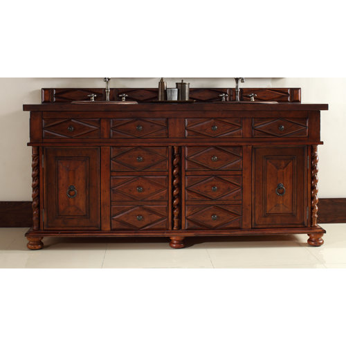 James Martin Furniture Continental 72" Double Vanity Base