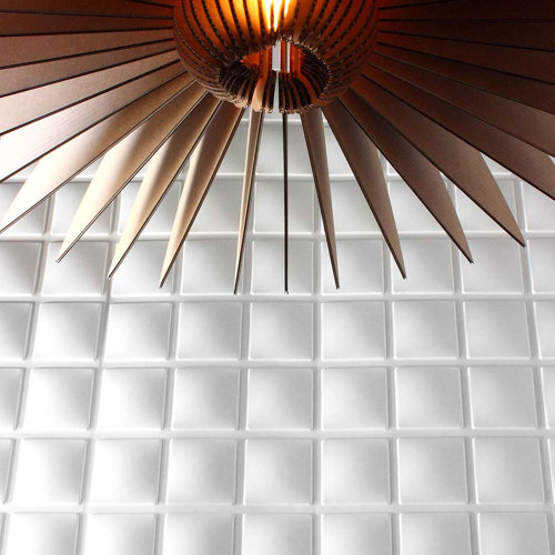 Inhabit Wall Flats Blueprint Geometric Embossed Wallpaper Tiles