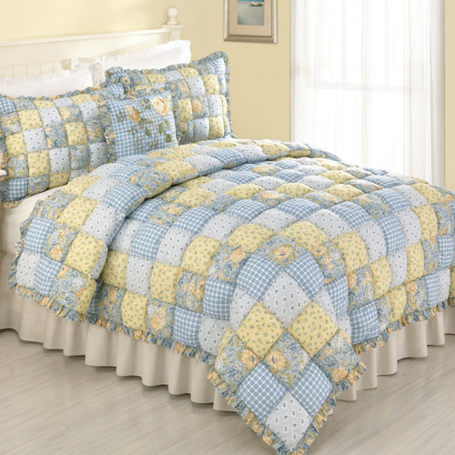 Peking Handicraft Joan 3 Piece Puff Quilt Set & Reviews Wayfair