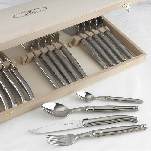 Jean Dubost Laguiole 25 Piece Flatware Set & Reviews Wayfair