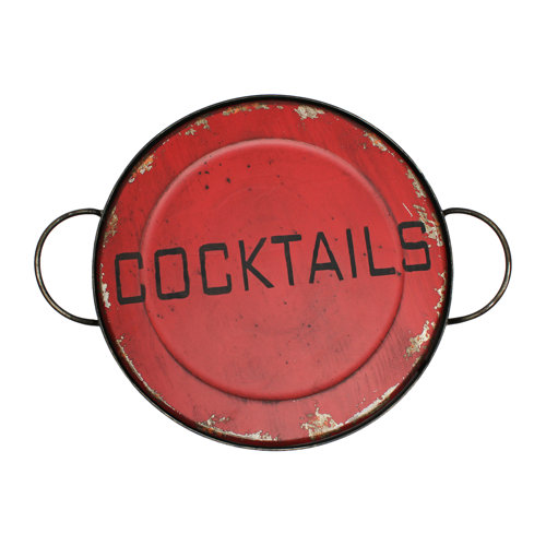 Cocktails Round Serving Tray
