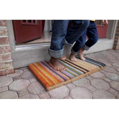Entryways Rainbow Extra Thick Hand Woven Coir Doormat & Reviews Wayfair