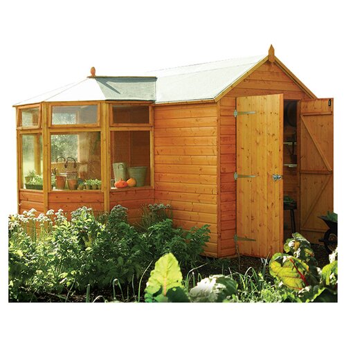 Corner Potting 10ft W x 10.5ft D Wooden Summerhouse/Log Cabin Shed 