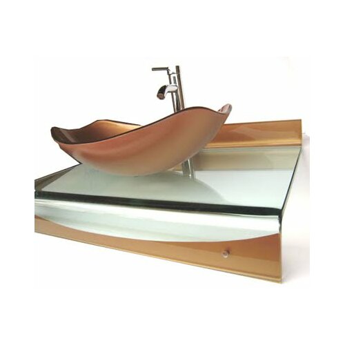 Kokols 31" Single Floating Bathroom Vessel Vanity Set ...