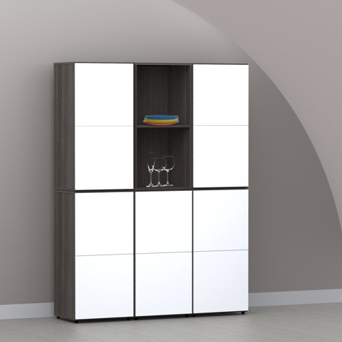 Nexera Allure 36" Storage Cabinet in Ebony