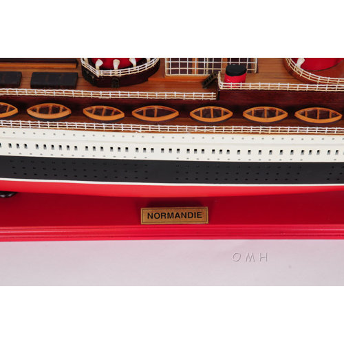 Old Modern Handicrafts Normandie Large Painted Model Boat