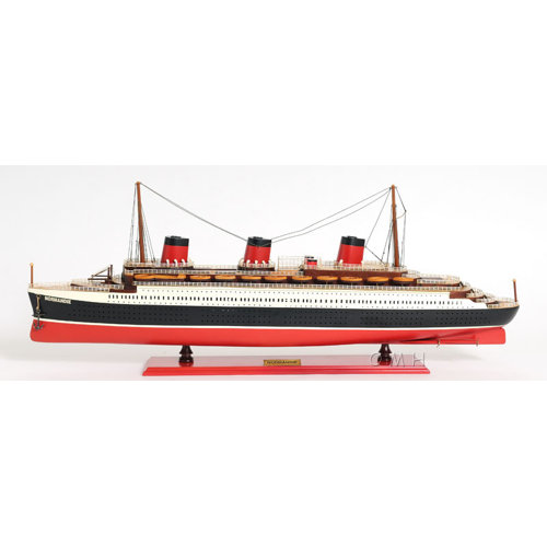 Old Modern Handicrafts Normandie Large Painted Model Boat