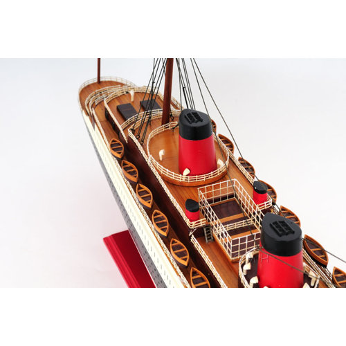 Old Modern Handicrafts Normandie Large Painted Model Boat