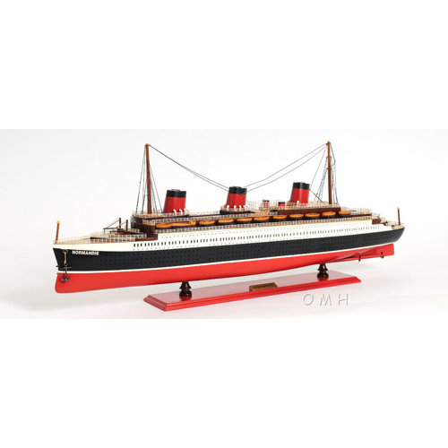 Old Modern Handicrafts Normandie Large Painted Model Boat