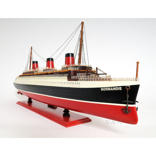 Old Modern Handicrafts Normandie Large Painted Model Boat