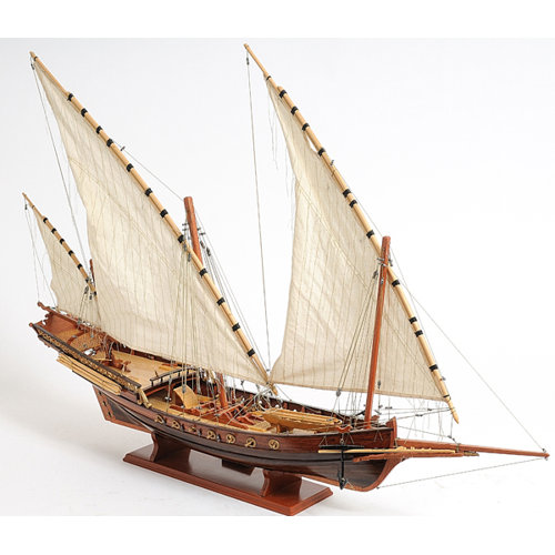 Old Modern Handicrafts Xebec Sailing Model Ship