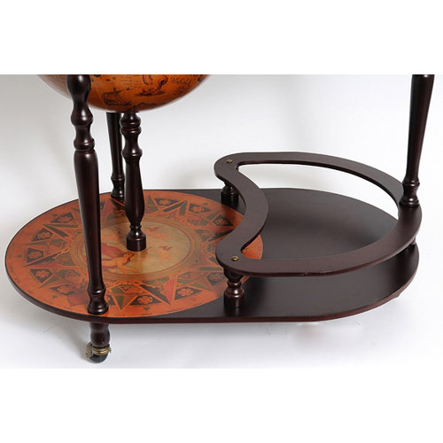 Old Modern Handicrafts Globe Drinks Trolley 420mm-Red
