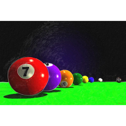 "Billiard Balls" Graphic Art on Canvas Wayfair