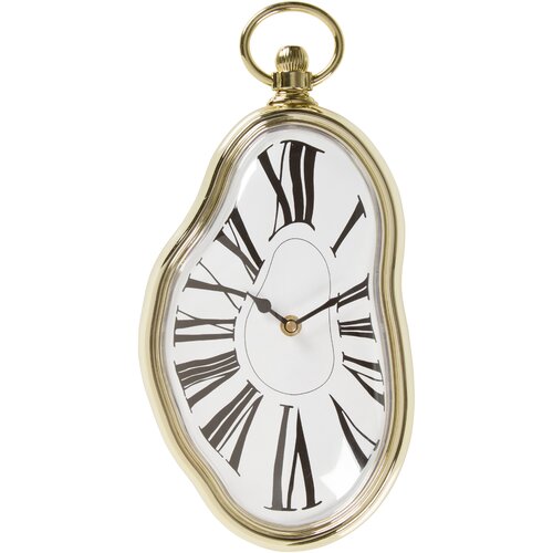 silver wall clock big