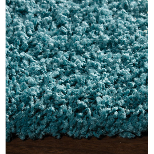 Shaggy Teal Solid Area Rug Wayfair