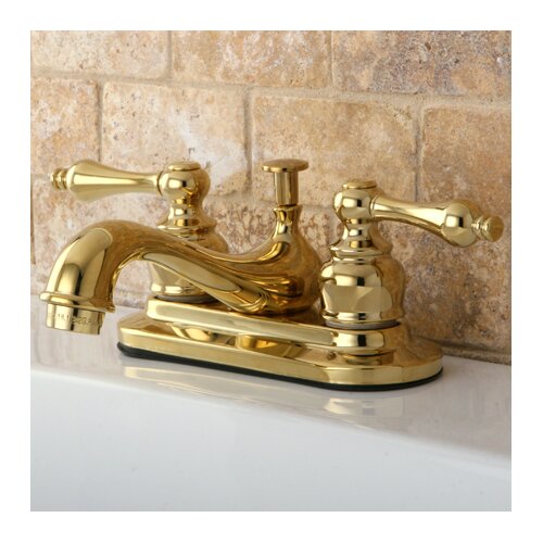 Kingston Brass Restoration Double Handle Centerset Bathroom Sink Faucet