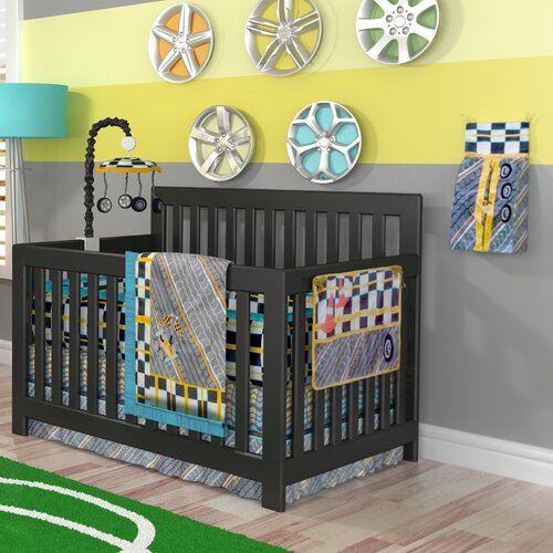 Dk Leigh Tiny Turbo 10 Piece Boutique Race Car Crib Nursery