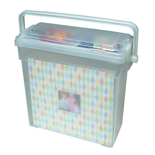 IRIS Scrapbook Storage Series Portable Scrapbook Carrier in Clear