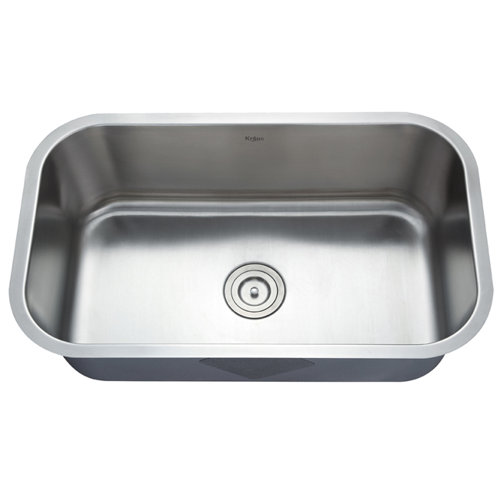 Kraus Stainless Steel 16 Gauge Undermount 30" Single Bowl Kitchen Sink