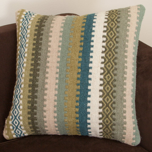 Chandra Textured Contemporary Wool Throw Pillow & Reviews Wayfair