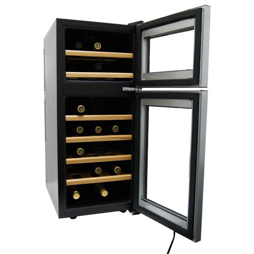 Homeimage 21 Bottle Dual Zone Thermoelectric Wine Refrigerator