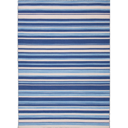 Pura Vida Navy Blue Stripe Area Rug Wayfair