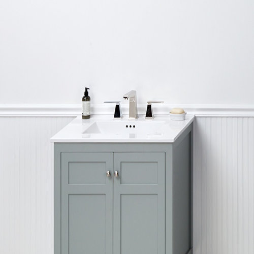 Ronbow 25" Ceramic Vanity Top with Overflow in White