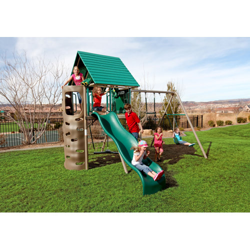 Lifetime Earthtone Hard Top Aframe Swing Set & Reviews Wayfair