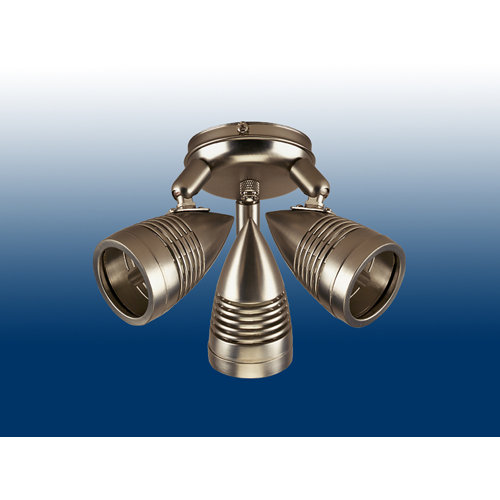 Design and Combine Three Light Ceiling Fan Spotlight Kit in Brushed