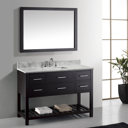 Virtu Caroline Estate 49" Single Bathroom Vanity Set with Mirror