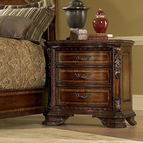 A.R.T. Old World 3 Drawer Nightstand & Reviews Wayfair