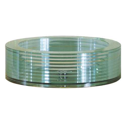 Avanity Square Tempered Segmented Glass Vessel Bathroom Sink & Reviews ...