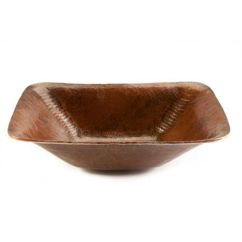 Rectangular Old World Hand Forged Copper Vessel Sink