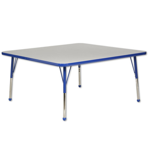 ECR4kids 48" Square Adjustable Activity Table in Gray